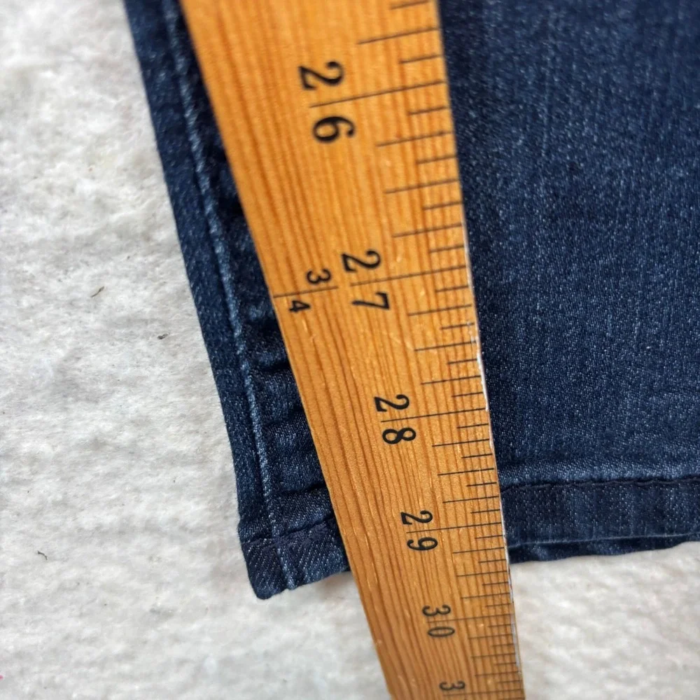 Democracy Ab Solution Straight Leg Jeans Indigo Blue Stretch Womens Size 10 #915
